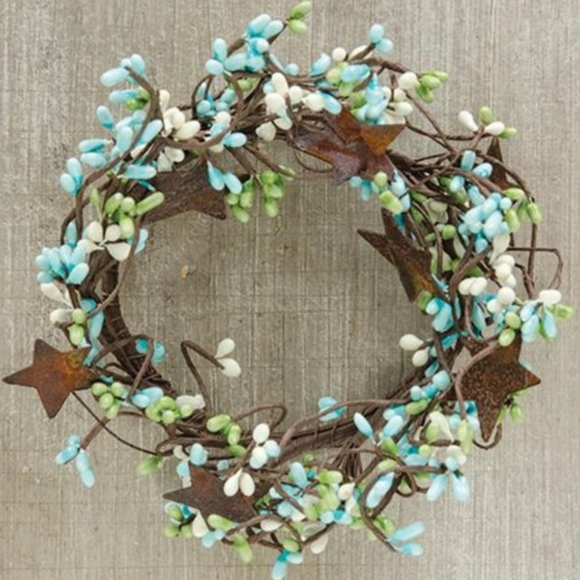 4" Seabreeze Pipberry Candle Ring Floral Decor - Picture 1 of 1